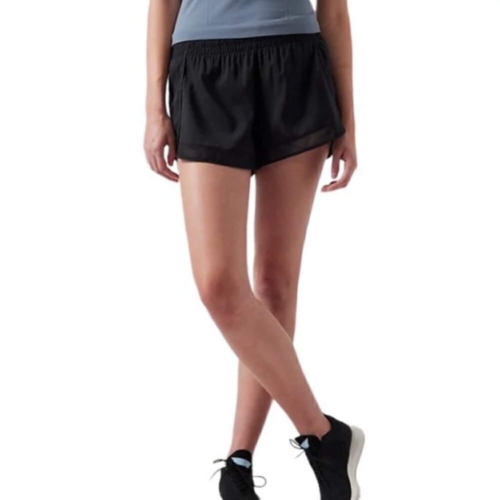 ATHLETA Mesh Racer Run Short 4" - Picture 2 of 11